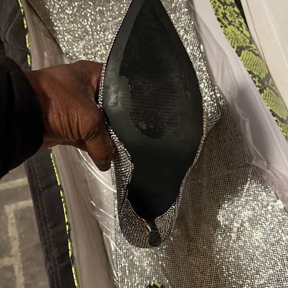 Thigh high bling boots worn once!! - Picture 2 of 3